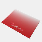 Gepersonaliseerde gradiënt ombre red deurmat (Schuin)