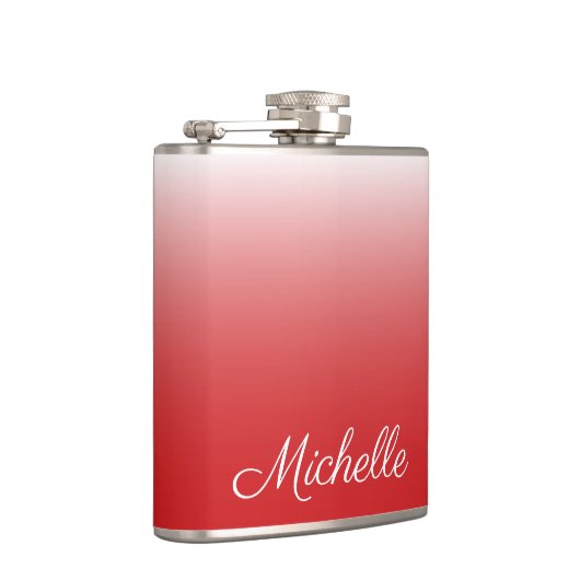 Gepersonaliseerde gradiënt ombre red heupfles (Rechts)