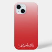 Gepersonaliseerde gradiënt ombre red Hoesje-Mate i Case-Mate iPhone Case (Achterkant)