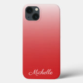 Gepersonaliseerde gradiënt ombre red Hoesje-Mate i Case-Mate iPhone Case (Achterkant)