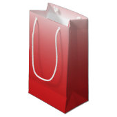 Gepersonaliseerde gradiënt ombre red klein cadeauzakje (Voorkant Gekanteld)