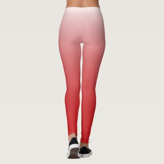 Gepersonaliseerde gradiënt ombre red leggings (Achterkant)