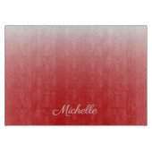 Gepersonaliseerde gradiënt ombre red snijplank (Voorkant)