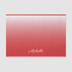 Gepersonaliseerde gradiënt ombre red tissuepapier