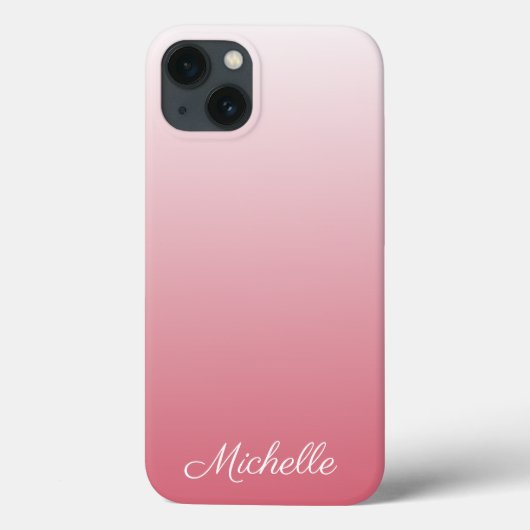 Gepersonaliseerde gradiënt ombre roze Hoesje-Mate Case-Mate iPhone Case (Achterkant)