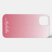 Gepersonaliseerde gradiënt ombre roze Hoesje-Mate Case-Mate iPhone Case (Achterkant (horizontaal))