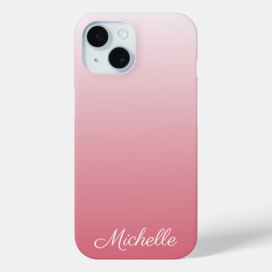 Gepersonaliseerde gradiënt ombre roze Hoesje-Mate Case-Mate iPhone Case (Achterkant)