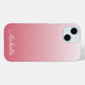 Gepersonaliseerde gradiënt ombre roze Hoesje-Mate Case-Mate iPhone Case (Achterkant (horizontaal))