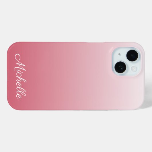 Gepersonaliseerde gradiënt ombre roze Hoesje-Mate Case-Mate iPhone Case (Achterkant (horizontaal))