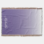 Gepersonaliseerde gradiënt ombre Ultra Violet Deken (Voorkant)