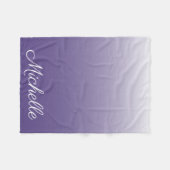 Gepersonaliseerde gradiënt ombre Ultra Violet Fleece Deken (Voorkant (Horizontaal))