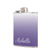 Gepersonaliseerde gradiënt ombre Ultra Violet Heupfles (Links)