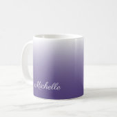 Gepersonaliseerde gradiënt ombre Ultra Violet Koffiemok (Voorkant links)