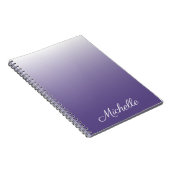 Gepersonaliseerde gradiënt ombre Ultra Violet Notitieboek (Rechterzijde)