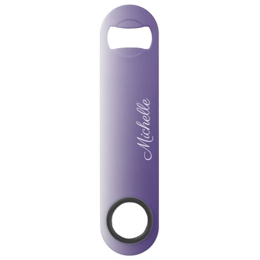 Gepersonaliseerde gradiënt ombre Ultra Violet Speed Flessenopener (Voorkant)