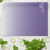 Gepersonaliseerde gradiënt ombre Ultra Violet Theedoek (Gevouwen)