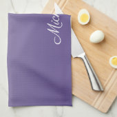 Gepersonaliseerde gradiënt ombre Ultra Violet Theedoek (Quarter Fold)