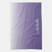Gepersonaliseerde gradiënt ombre Ultra Violet Theedoek (Verticaal)