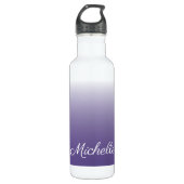 Gepersonaliseerde gradiënt ombre Ultra Violet Waterfles (Voorkant)