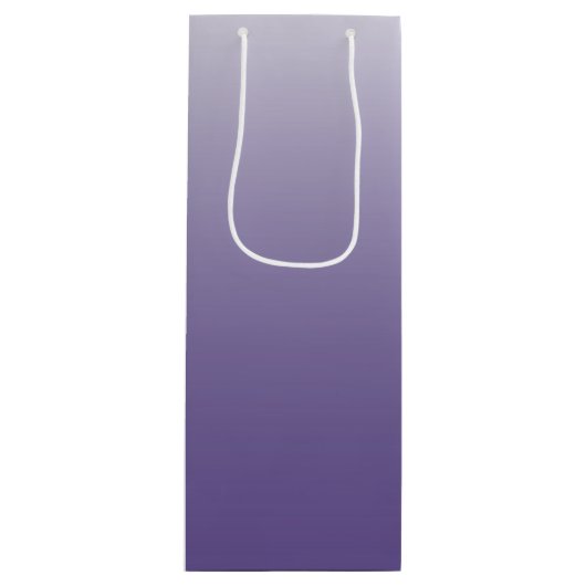 Gepersonaliseerde gradiënt ombre Ultra Violet Wijn Cadeautas (Voorkant)