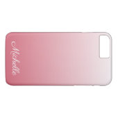 Gepersonaliseerde gradiënt ombre zalm roze Case-Mate iPhone case (Achterkant (Horizontaal))