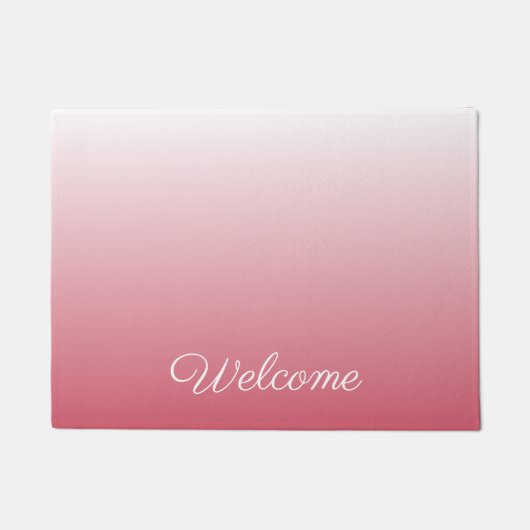 Gepersonaliseerde gradiënt ombre zalm roze deurmat (Voorkant)