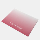 Gepersonaliseerde gradiënt ombre zalm roze deurmat (Schuin)