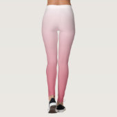 Gepersonaliseerde gradiënt ombre zalm roze leggings (Achterkant)