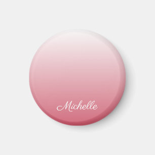 Gepersonaliseerde gradiënt ombre zalm roze magneet