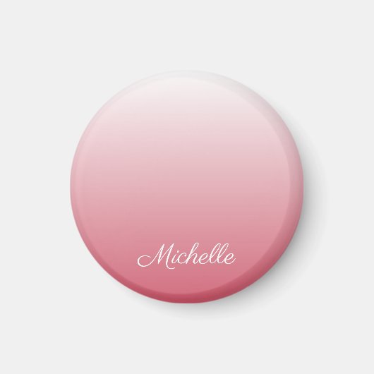 Gepersonaliseerde gradiënt ombre zalm roze magneet (Voorkant)
