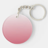 Gepersonaliseerde gradiënt ombre zalm roze sleutelhanger (Achterkant)