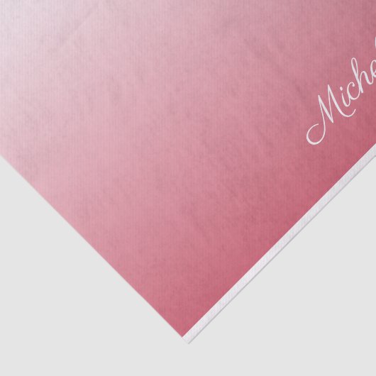 Gepersonaliseerde gradiënt ombre zalm roze tissuepapier (Detail)