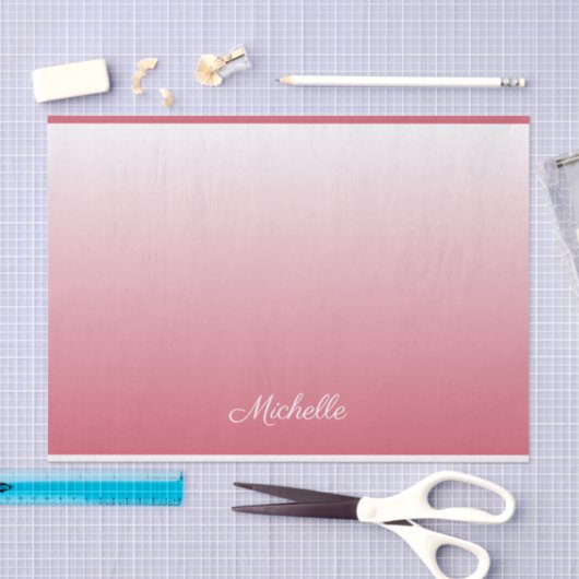 Gepersonaliseerde gradiënt ombre zalm roze tissuepapier (Craft)
