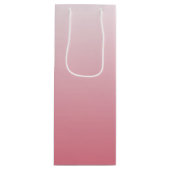 Gepersonaliseerde gradiënt ombre zalm roze wijn cadeautas (Voorkant)