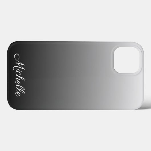 Gepersonaliseerde gradiënt ombre zwarte schaduwen  Case-Mate iPhone case (Achterkant (horizontaal))