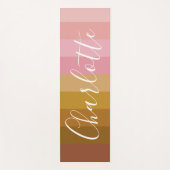 Gepersonaliseerde Gradient Pink Earth Tones Gestre Yogamat (Voorkant)