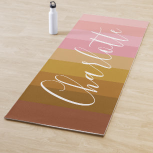 Gepersonaliseerde Gradient Pink Earth Tones Gestre Yogamat