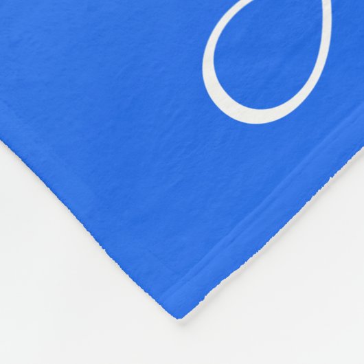 Gepersonaliseerde gradiëntombre elektrisch blauw fleece deken (Hoek)