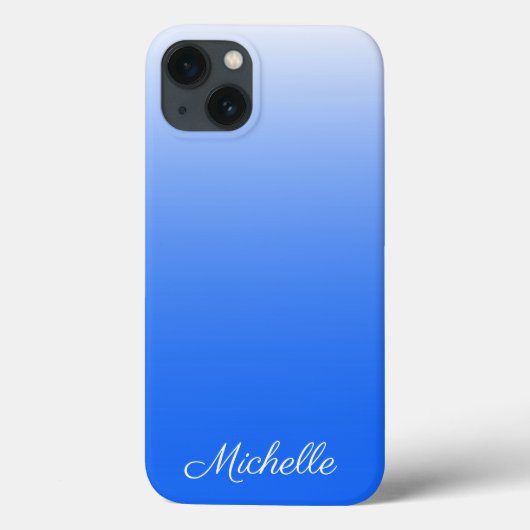 Gepersonaliseerde gradiëntombre elektrisch blauw H Case-Mate iPhone Case (Achterkant)