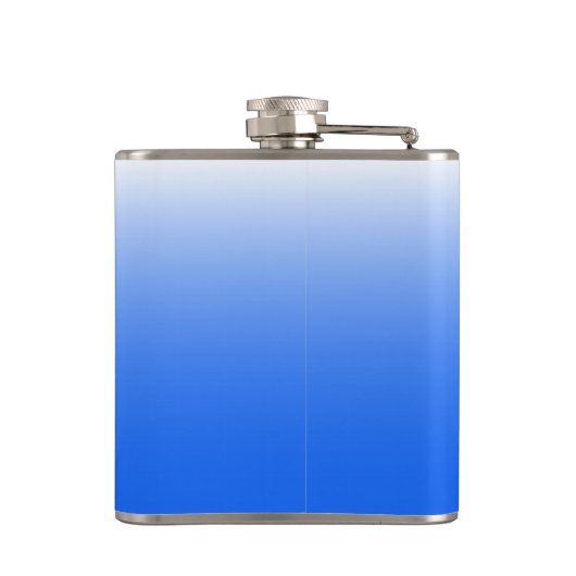 Gepersonaliseerde gradiëntombre elektrisch blauw heupfles (Achterkant)