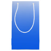 Gepersonaliseerde gradiëntombre elektrisch blauw klein cadeauzakje (Voorkant)