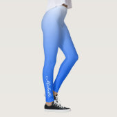 Gepersonaliseerde gradiëntombre elektrisch blauw leggings (Rechts)