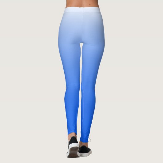 Gepersonaliseerde gradiëntombre elektrisch blauw leggings (Achterkant)