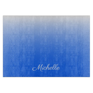 Gepersonaliseerde gradiëntombre elektrisch blauw snijplank