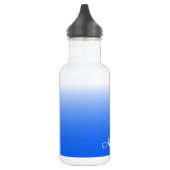 Gepersonaliseerde gradiëntombre elektrisch blauw waterfles (Links)