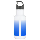 Gepersonaliseerde gradiëntombre elektrisch blauw waterfles (Achterkant)