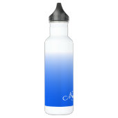 Gepersonaliseerde gradiëntombre elektrisch blauw waterfles (Links)