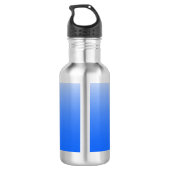 Gepersonaliseerde gradiëntombre elektrisch blauw waterfles (Achterkant)