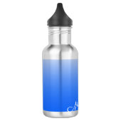 Gepersonaliseerde gradiëntombre elektrisch blauw waterfles (Links)