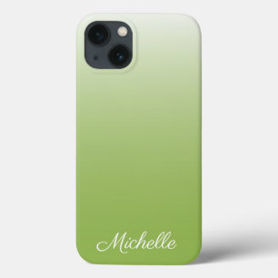 Gepersonaliseerde gradiëntombre greenery green Hoe Case-Mate iPhone Case